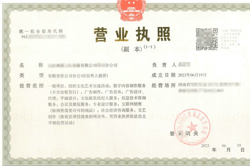 開封企業分公司負責人的任職文件需要包含哪些信息？